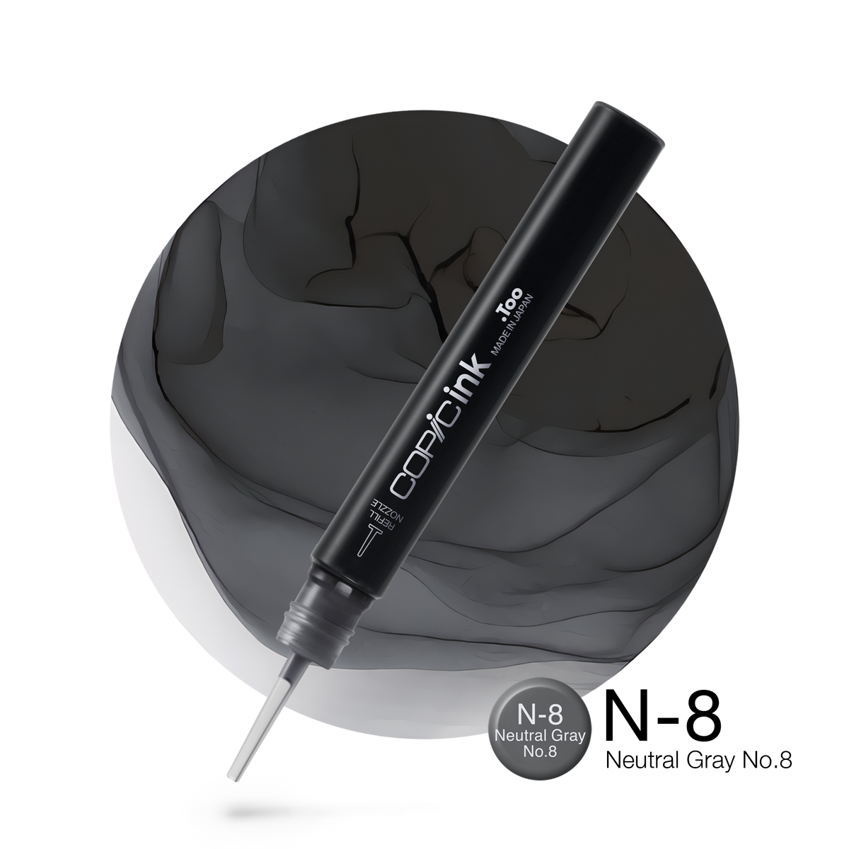 Copic Ink refill 12ml – N8 Neutral Gray #8