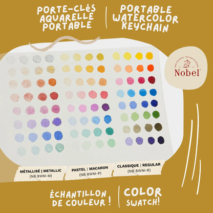 Nobel Watercolour Keychain Palette - Macaron