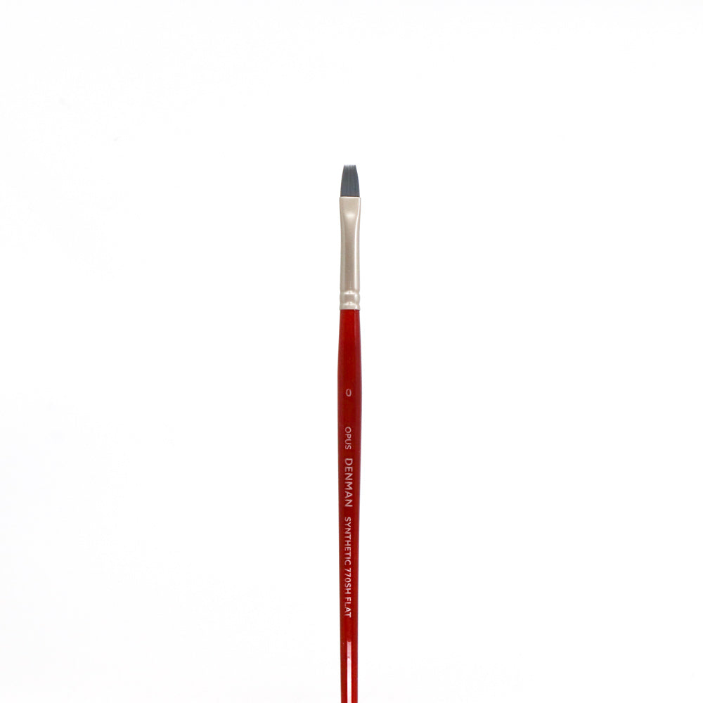 Opus Denman Acrylic Brushes Short Handle - Flat