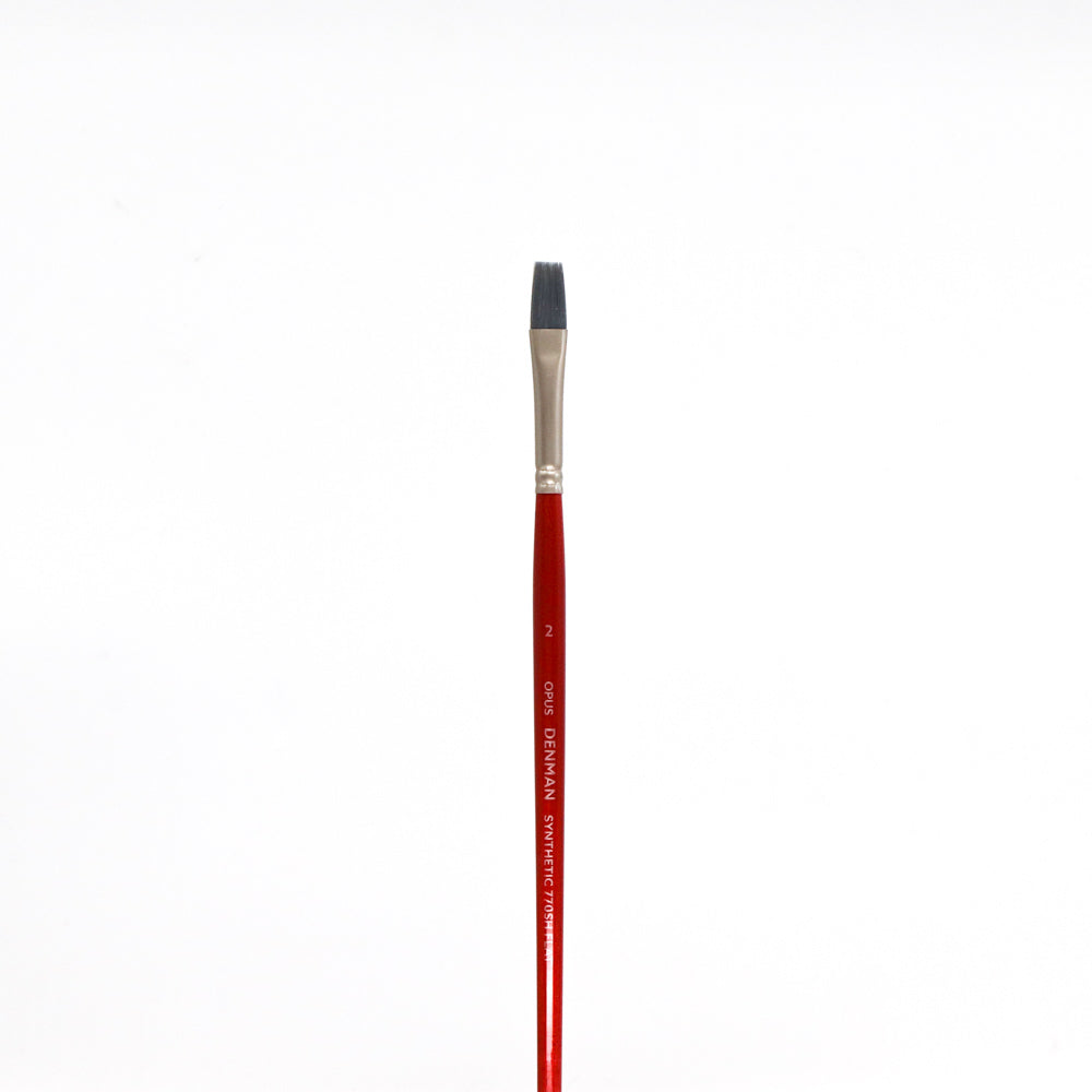 Opus Denman Acrylic Brushes Short Handle - Flat