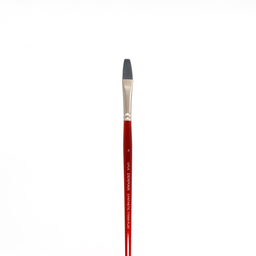 Opus Denman Acrylic Brushes Short Handle - Flat