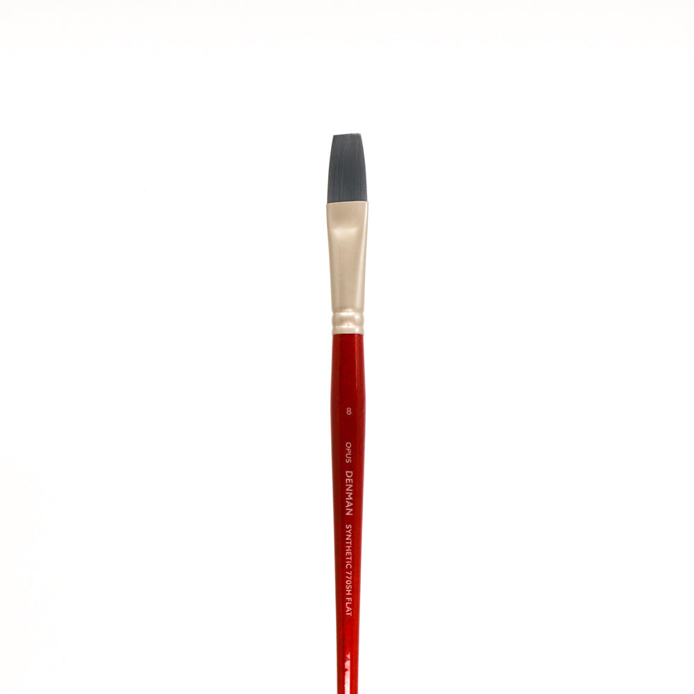 Opus Denman Acrylic Brushes Short Handle - Flat