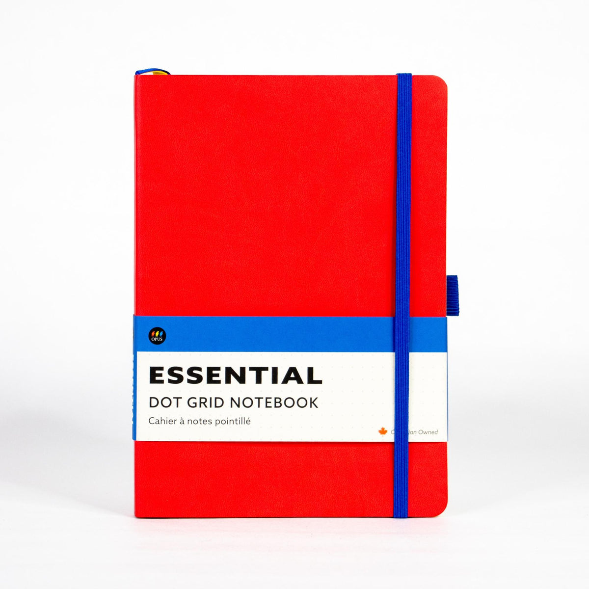 Opus Essential Dot Grid Notebook Red A5 size (14.8cm x 21cm - 5 3/4” x 8 1/2”)