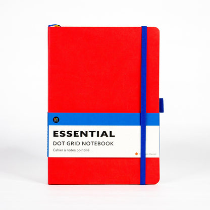 Opus Essential Dot Grid Notebook Red A5 size (14.8cm x 21cm - 5 3/4” x 8 1/2”)