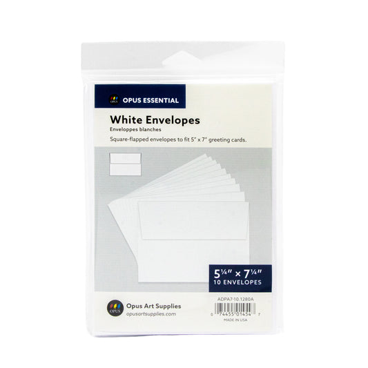 Opus Essential Blank White Envelopes Pack/10