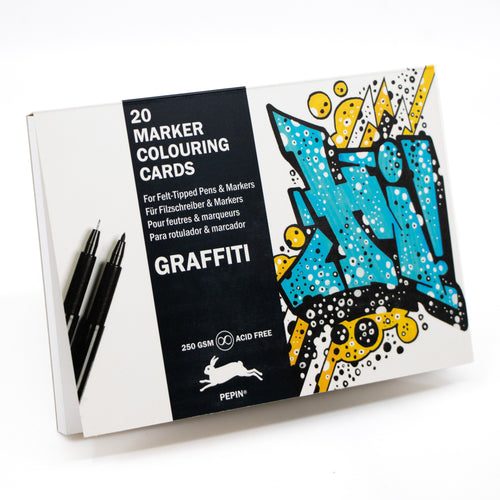 Pepin Press Artist Colouring Postcards - Graffiti