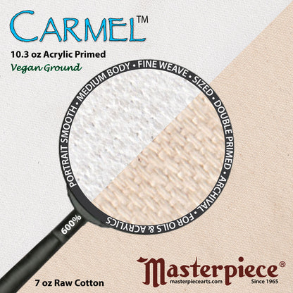 Masterpiece Monet Pro Carmel Pre-Stretched Canvas (3x Primed, 7oz, Primed, Portrait Smooth)