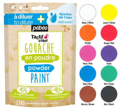 Pebeo Tactilcolor Powdered Gouache Classroom Set of 10