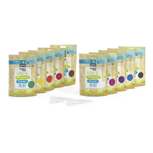 Pebeo Tactilcolor Powdered Gouache Classroom Set of 10