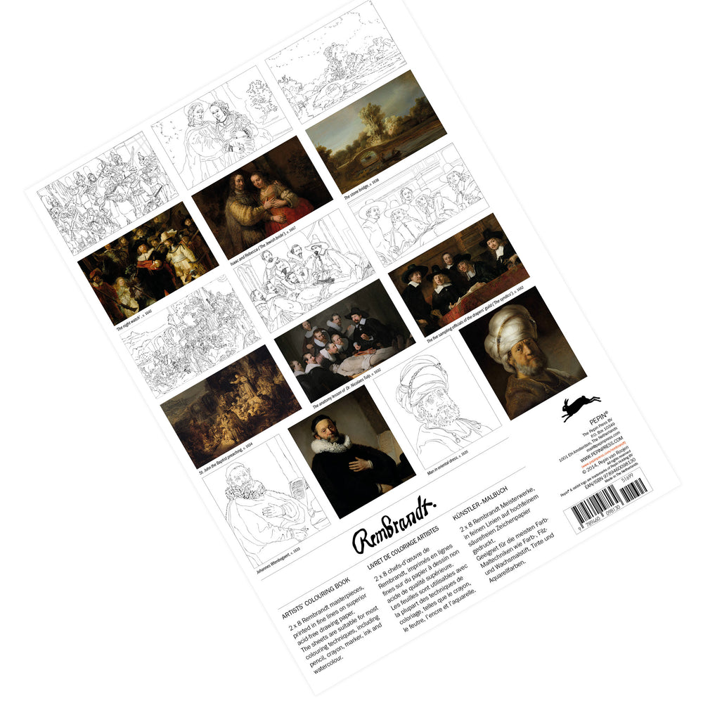 Pepin Press Artists' Colouring Book - Rembrandt