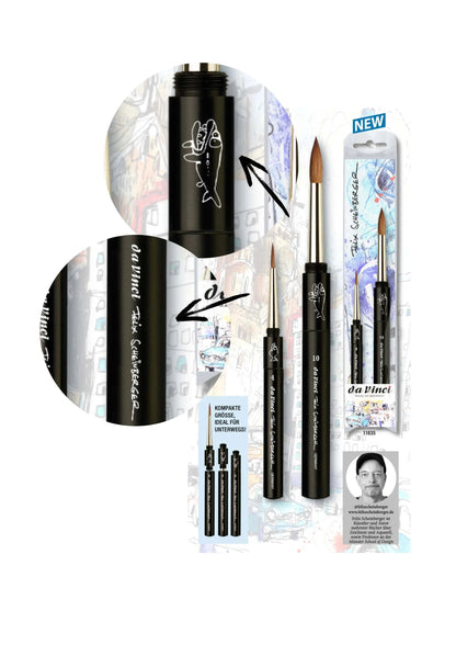 da Vinci CASENEO Travel Brush Set of 2 (Felix Scheinberger Limited Edition)