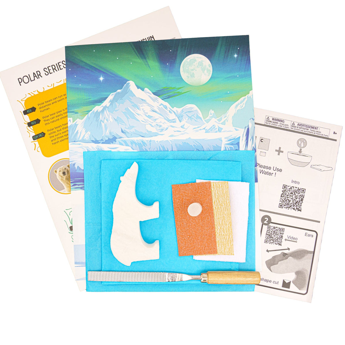 Studiostone Creative Alabaster Carving Kit - Polar Bear