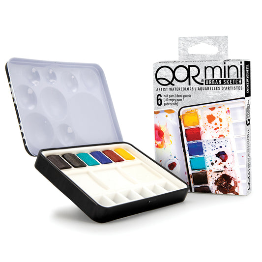 QoR Watercolor Mini Half Pan Urban Sketch Set of 6