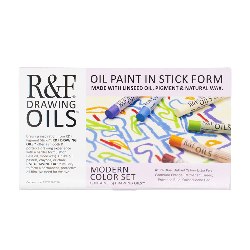R&F Drawing Oil Color Set of Six - Modern