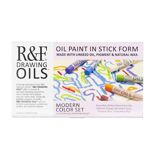 R&F Drawing Oil Color Set of Six - Modern