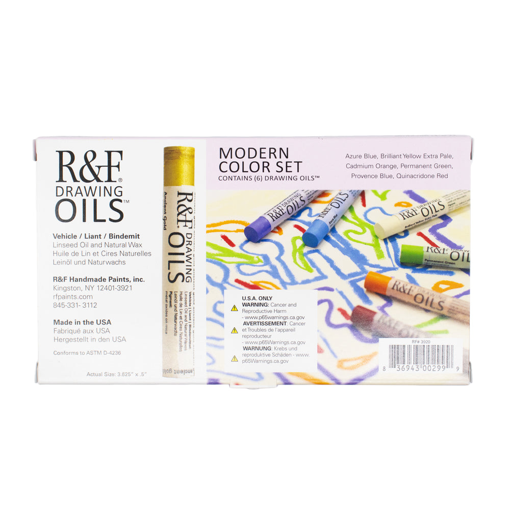 R&F Drawing Oil Color Set of Six - Modern