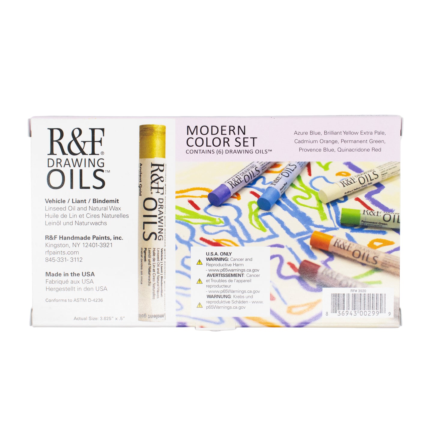 R&F Drawing Oil Color Set of Six - Modern