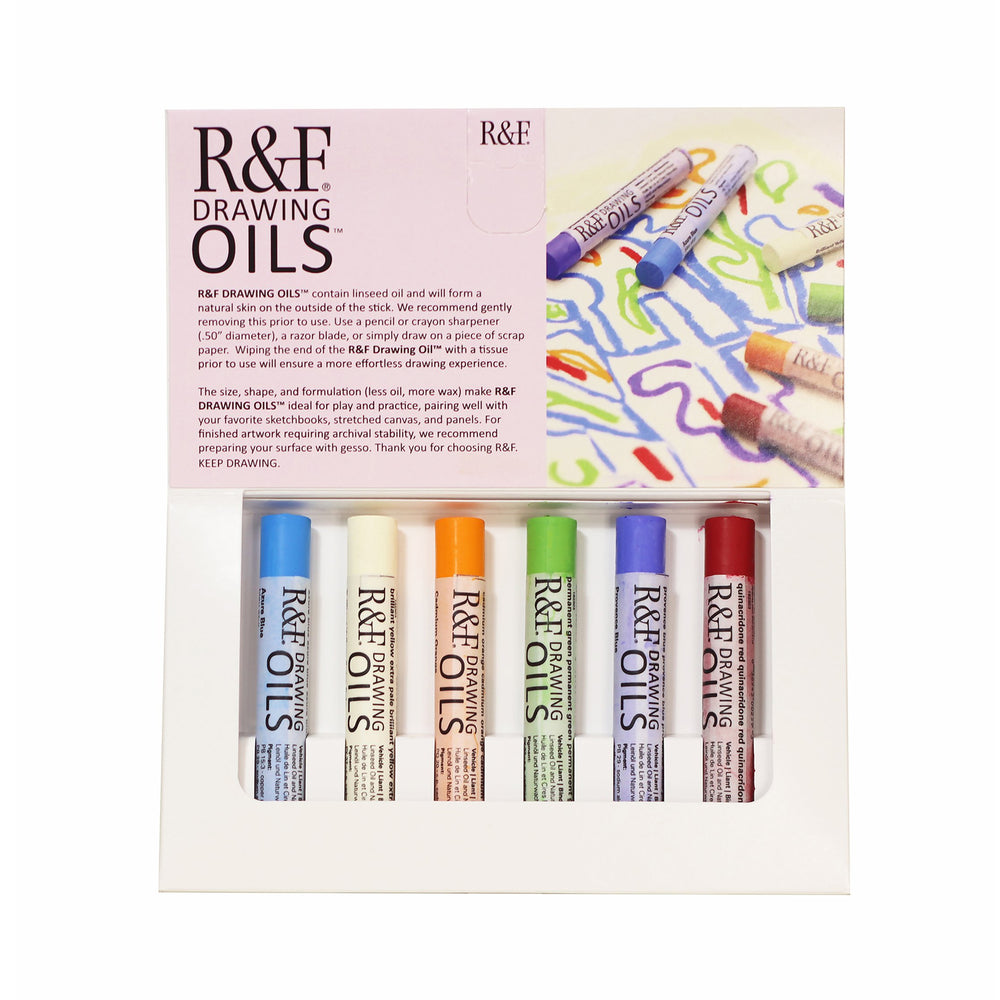 R&F Drawing Oil Color Set of Six - Modern
