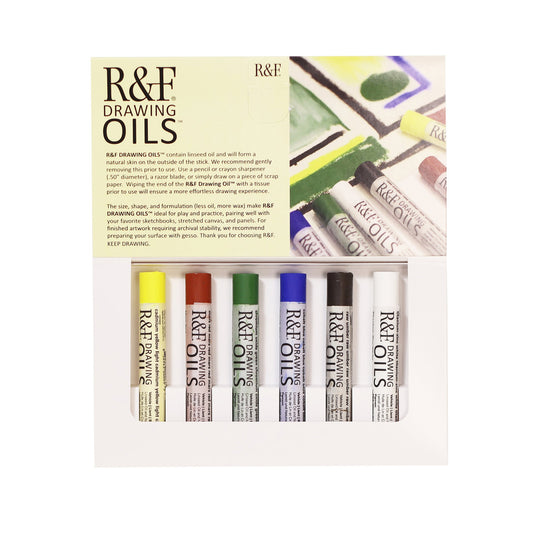 R&F Drawing Oil Color Set of Six - Introductory