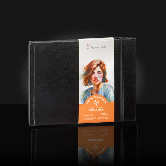 Hahnemühle® Deckled Edge Watercolour Book 100% Cotton 6" x 8" - Landscape