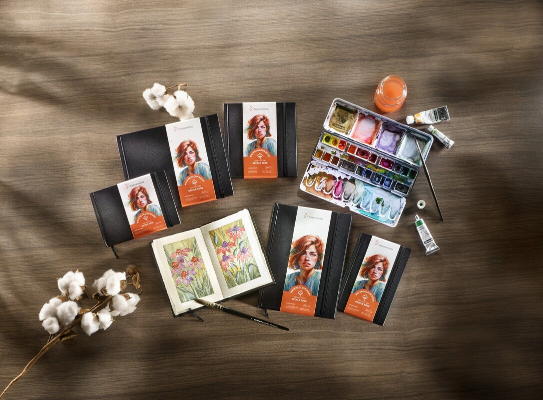 Hahnemühle® Deckled Edge Watercolour Book 100% Cotton 6" x 8" - Portrait