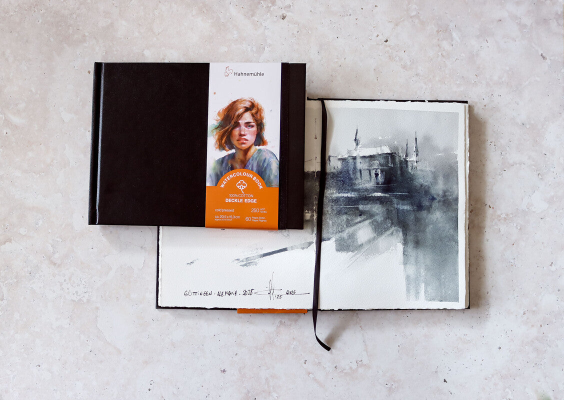 Hahnemühle® Deckled Edge Watercolour Book 100% Cotton 6" x 8" - Portrait