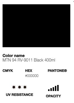 Aérosol finition mate MTN 94 RV9011 Noir