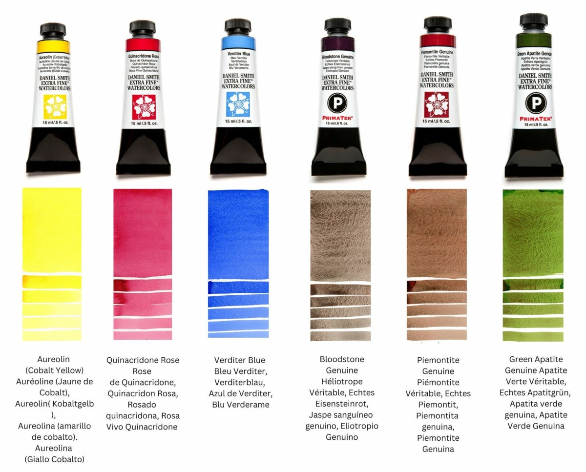 Daniel Smith Extra Fine Watercolors Set of 6 Raffaele Ciccaleni's Primary and Primateks