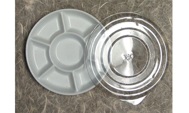 Ceramic Palette with a Plastic Lid - Round