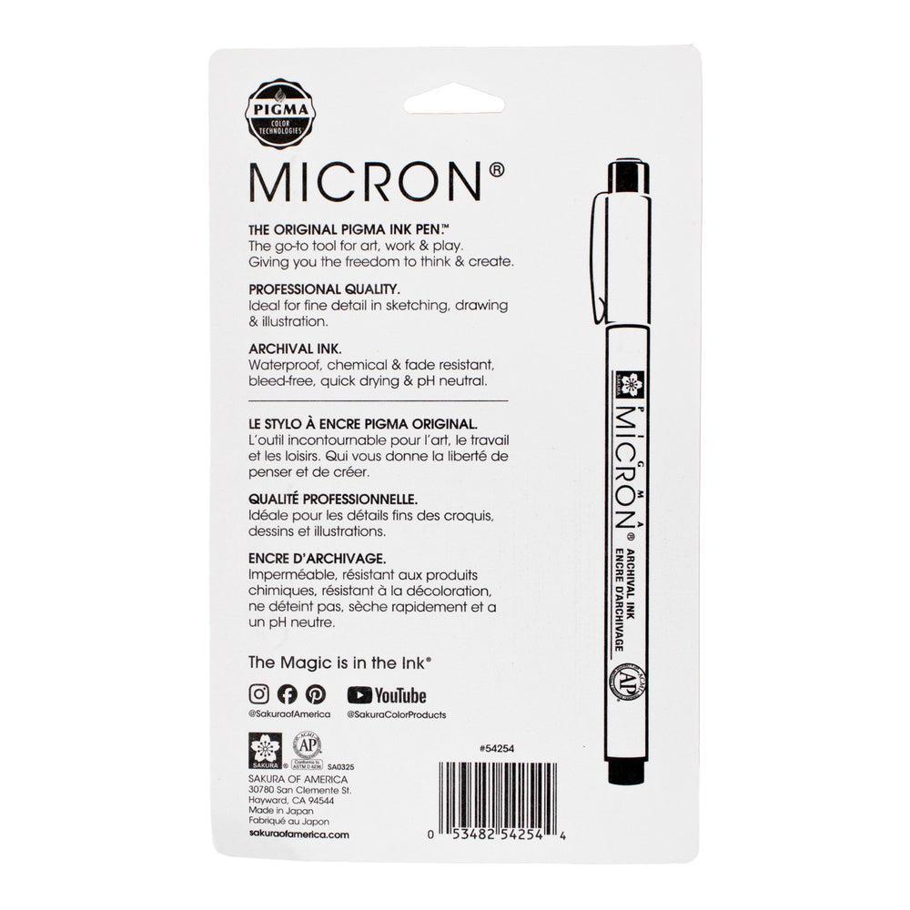 Sakura Pigma Micron Pen - Natural Earth Colours Set of 6