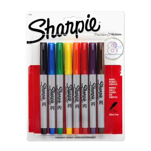 Sharpie Permanent Marker Set - Ultra Fine Assorted Set of 8