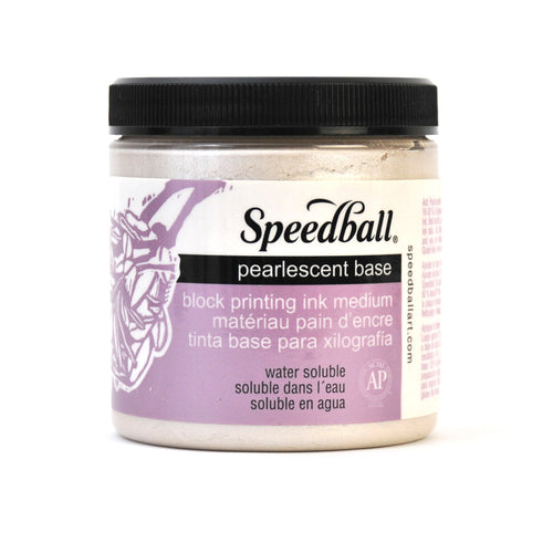 Speedball Water-Soluble Block Printing Ink Medium 237ml - Pearlescent Base