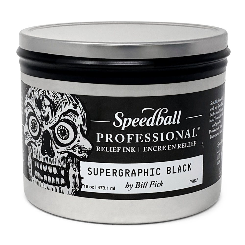 Speedball Professional Relief Ink Supergraphic Black 473ml