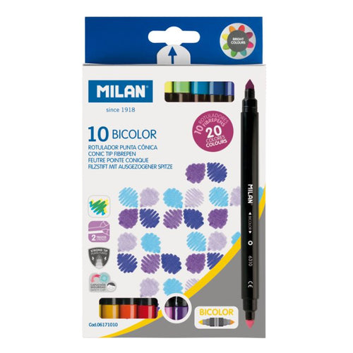 Milan Bicolor Waterbased Marker Set of 10