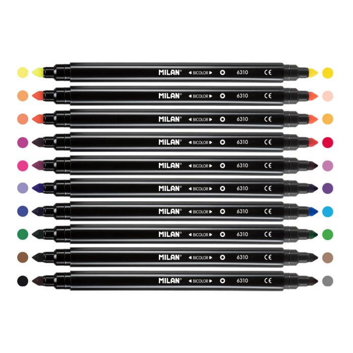 Milan Bicolor Waterbased Marker Set of 10