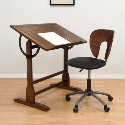 Table à dessin vintage en bois Studio Designs – Marron 91 x 61 cm (commande spéciale)