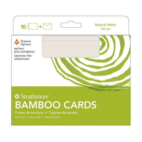 Strathmore Bamboo Cards Pack of 10 White - 5" x 6 7/8"