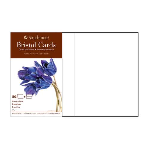 Strathmore 400 Series Bristol Cards Pack of 50 - 5" x 6 7/8"