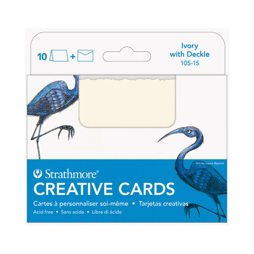 Strathmore Announcement Ivory Cards Pack of 6 - 3.5 x 4.7/8"