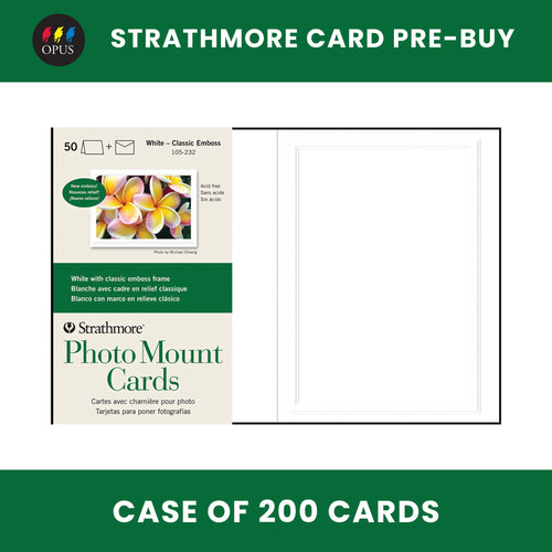 Strathmore Photo Mount Classic Border Cards 5" x 6 7/8" - Case of 200 Cards (Pre-Buy)