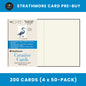 Strathmore Ivory with Deckle Cards 5" x 6 7/8" - Case of 200 Cards (Pre-Buy)