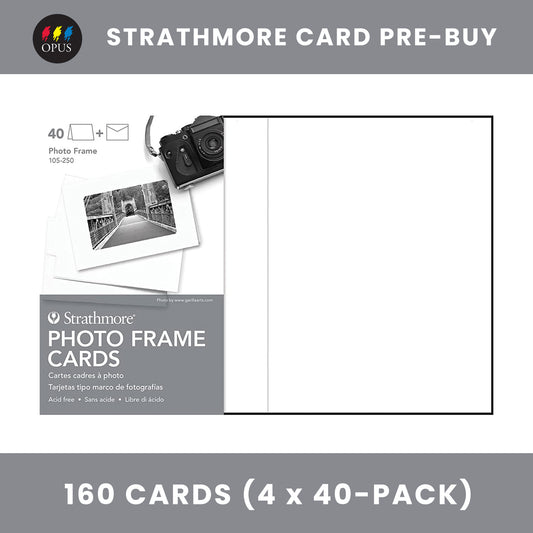 Cadre photo Strathmore, cartes blanches 5" x 6 7/8" - Boîte de 160 cartes (pré-achat)