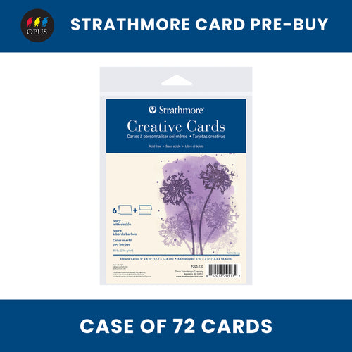 Strathmore Creative Cards Ivory with Deckle 5" x 6 7/8" - Case of 72 (Pre-Buy)