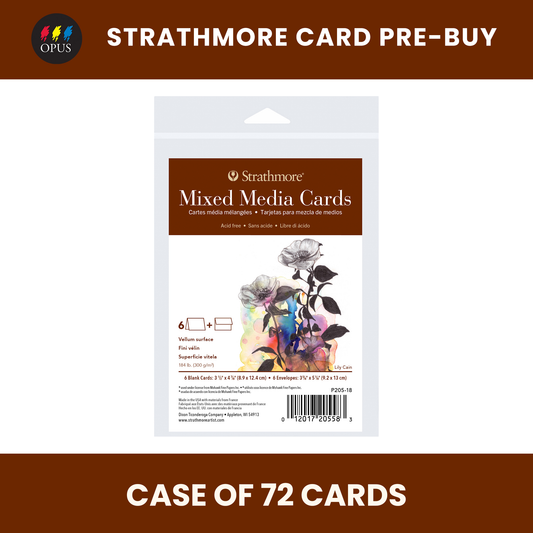 Strathmore Announcement Cards Mixed Media 3.5" X 4.7/8" - Case of 72 Cards (Pre-Buy)