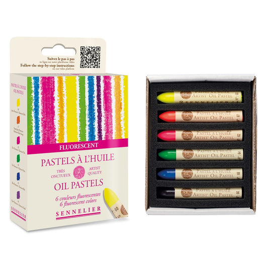 Sennelier Oil Pastel Set - Fluorescent Set of 6