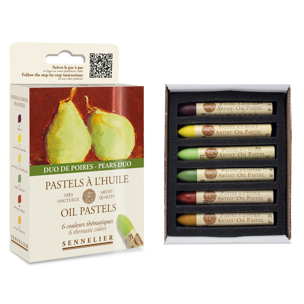 Sennelier Oil Pastel Set - Pears Duo Set of 6