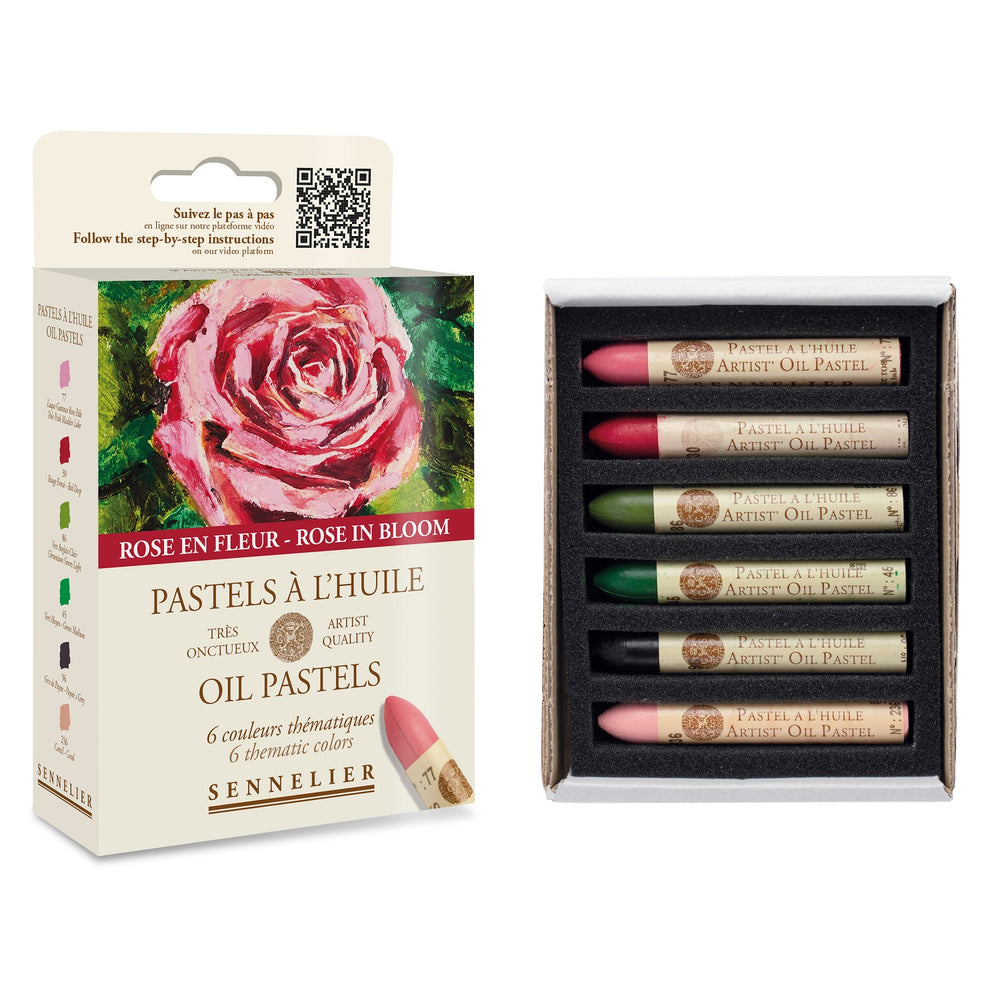 Sennelier Oil Pastel - Rose in Bloom Set of 6