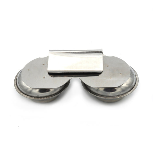Stainless Steel Palette Cup with Screw on Lid and Clip (Double)
