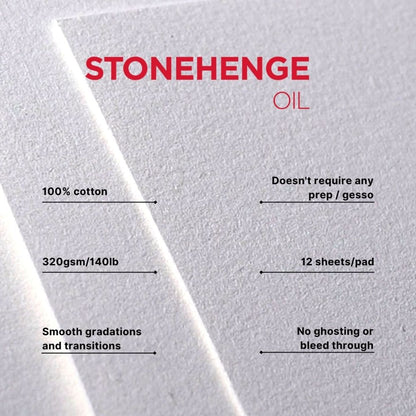 Stonehenge Oil Paper Pad 320gsm/140lb 12" x 16"