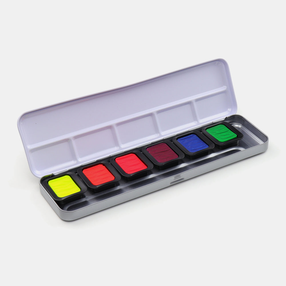 Finetec Premium Watercolour Neon Set of 6 (2023 Holiday)